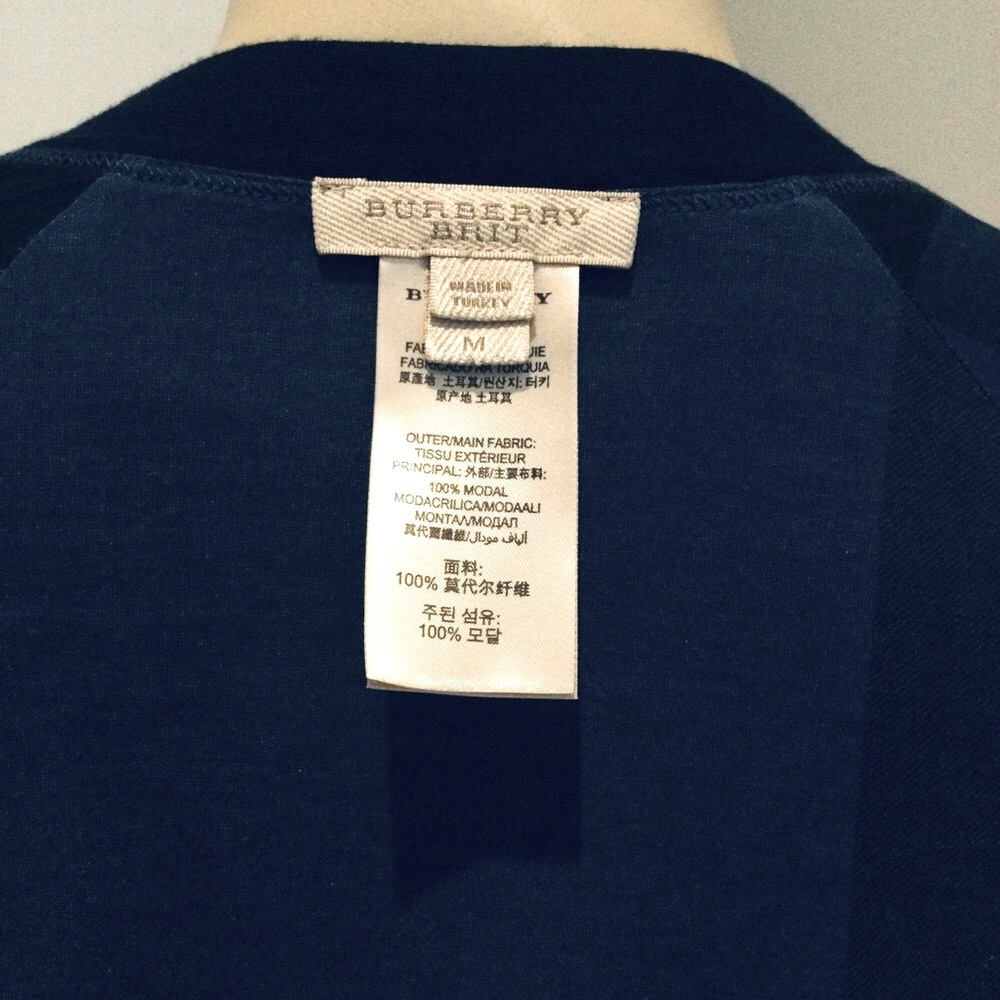 BURBERRY BRIT DRAPE FRONT REVERSIBLE CARDIGAN - Picture 8 of 8